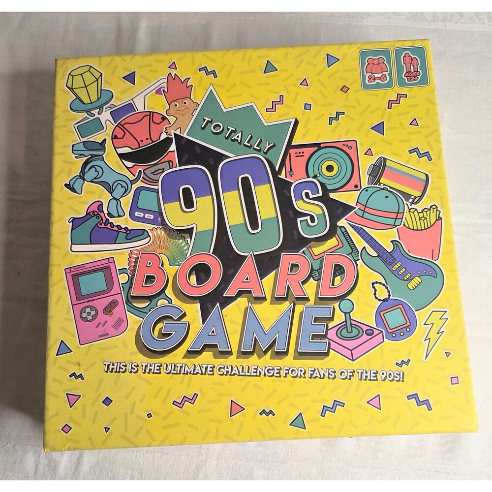 Gift Republic Totally 90s Board Game All Pieces Present 2-6 Players Ages 12+